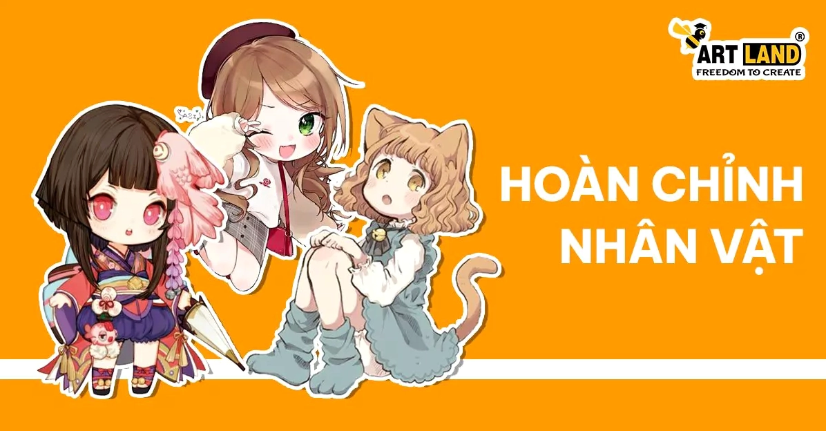 Hoàn thiện nhân vật chibi nữ