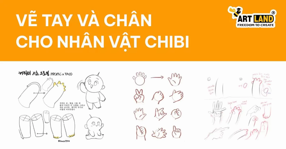 Hoàn thiện tay và chân cho nhân vật chibi nữ