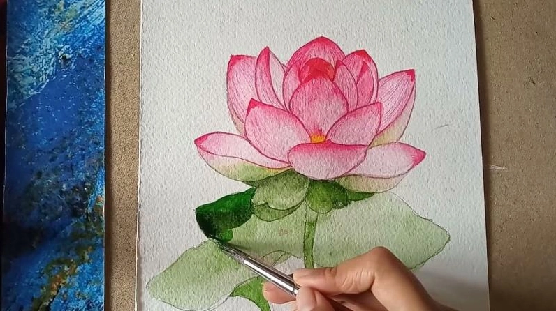 Hoàn thiện và tô màu cho Hoa Sen