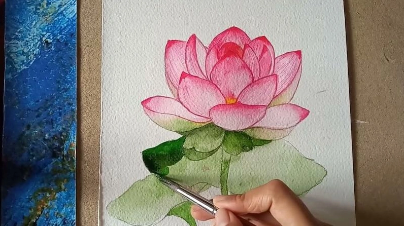 Hoàn thiện và tô màu cho Hoa Sen