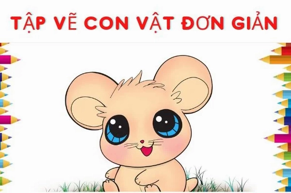 Hoàn thiện và tô màu cho tranh vẽ con vật cute