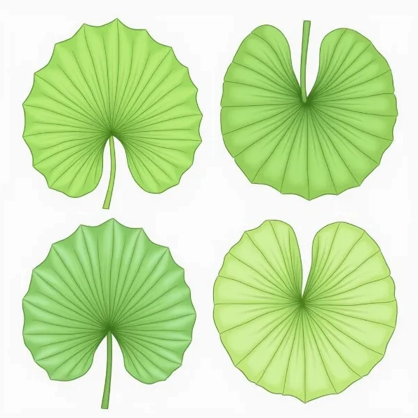 Hướng dẫn cách vẽ lá sen đơn giản