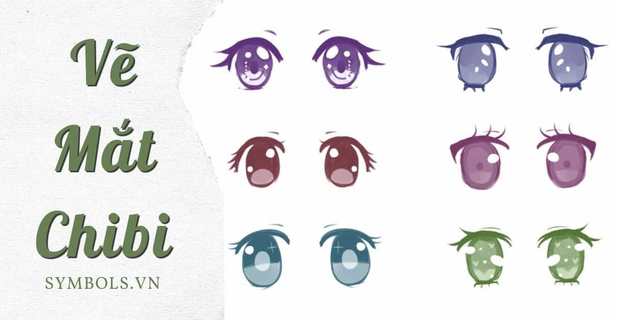 Hướng dẫn cách vẽ mắt chibi cute đơn giản và đáng yêu