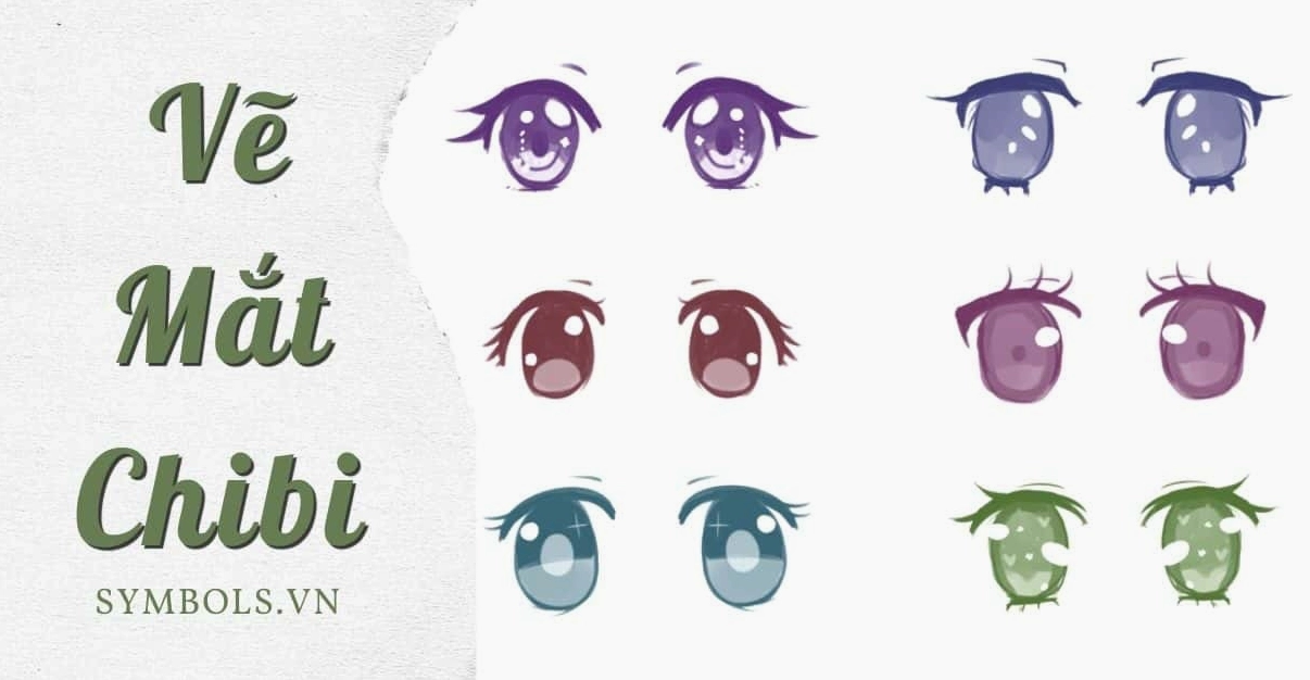 Hướng dẫn cách vẽ mắt chibi cute đơn giản và đáng yêu