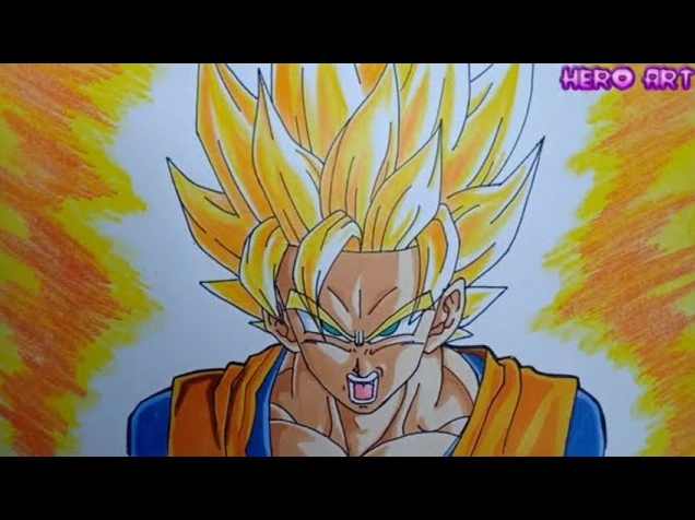 Hướng dẫn vẽ Goku siêu saiyan cấp 2 với tia sét