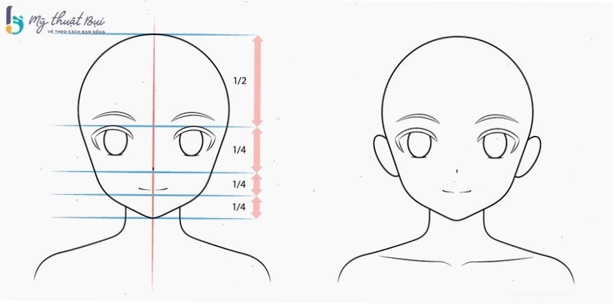 Hướng dẫn vẽ mắt và lông mày cho nhân vật anime chi tiết