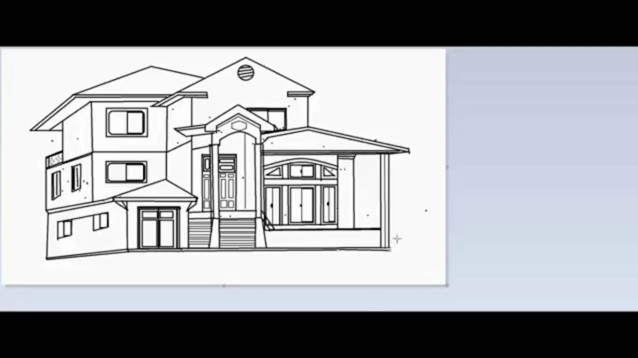 Hướng dẫn vẽ nhà biệt thự, nhấn mạnh sự tỉ mỉ và chi tiết