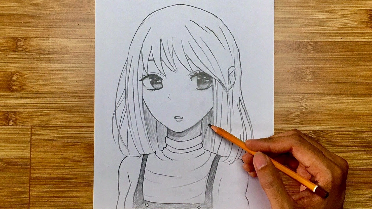 Hướng dẫn vẽ nhân vật anime nữ bằng bút chì