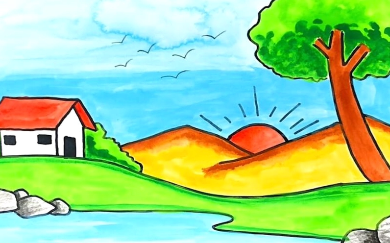 Lợi ích khi vẽ phong cảnh đơn giản mà đẹp