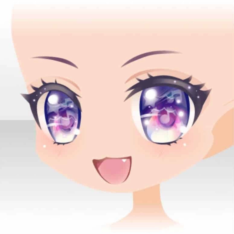 Mẫu mắt Chibi vui vẻ