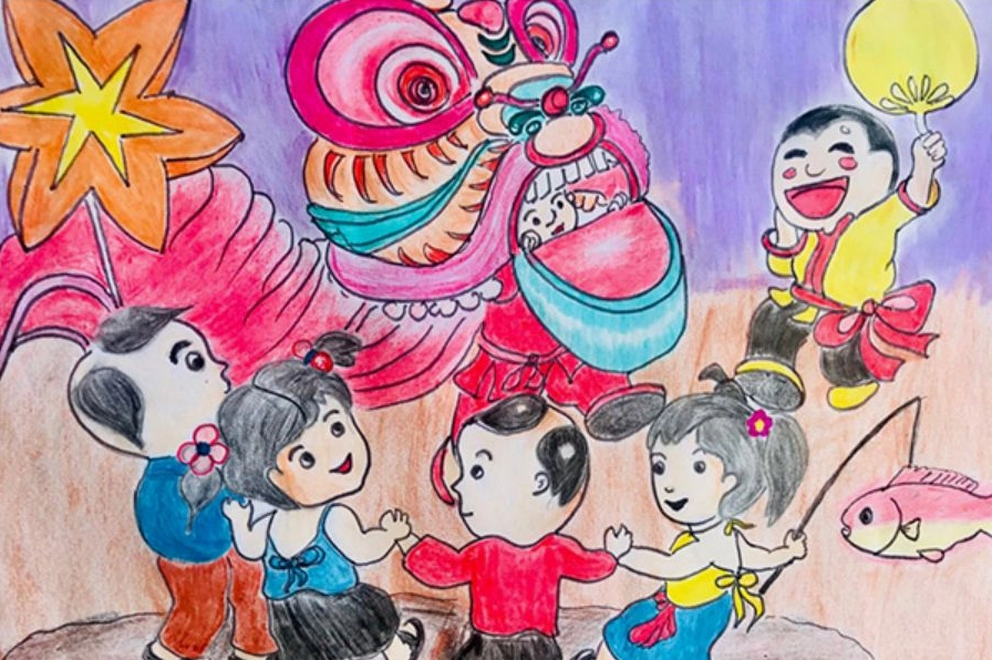Mẫu tranh lễ hội Trung đặc sắc 4
