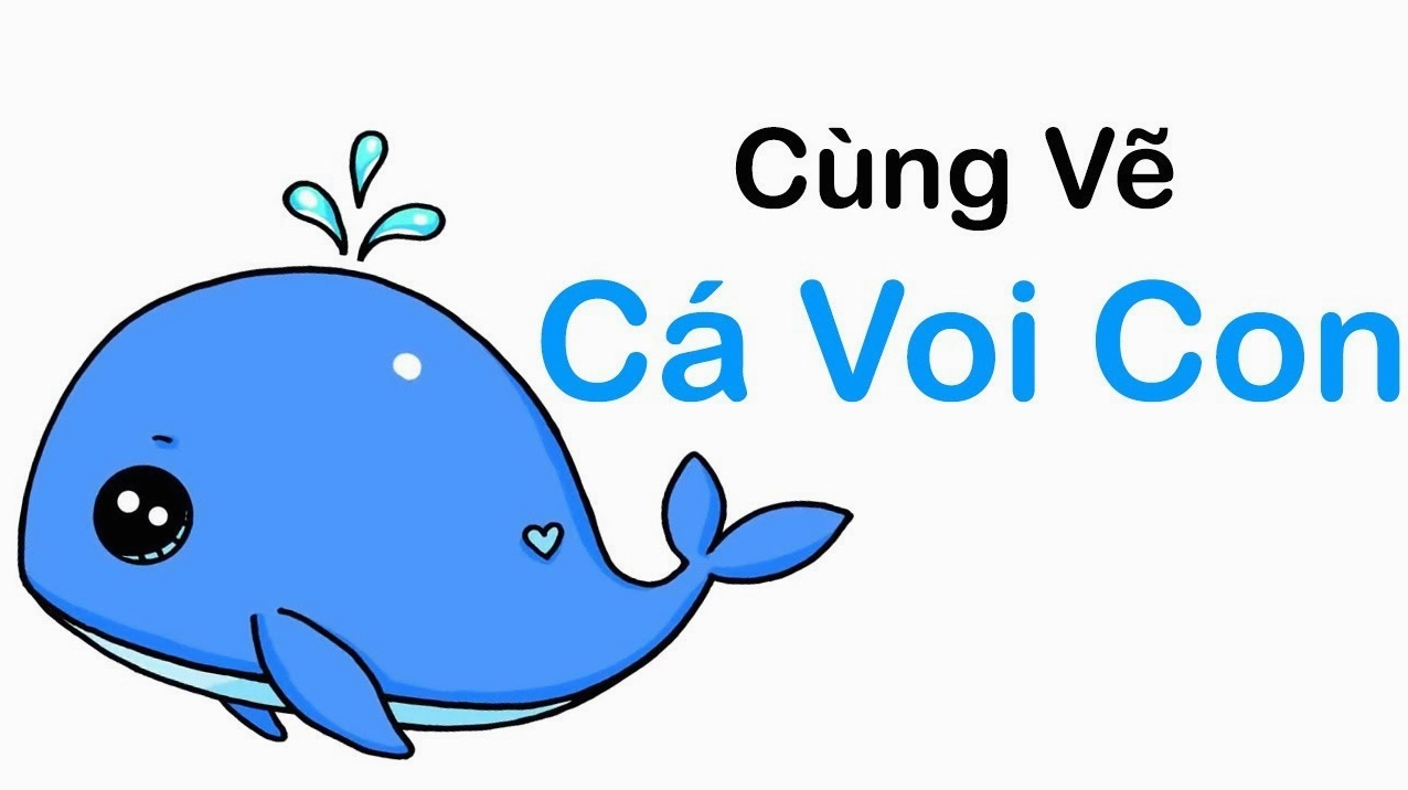 Minh họa cách vẽ con cá dễ thương với các nét đơn giản