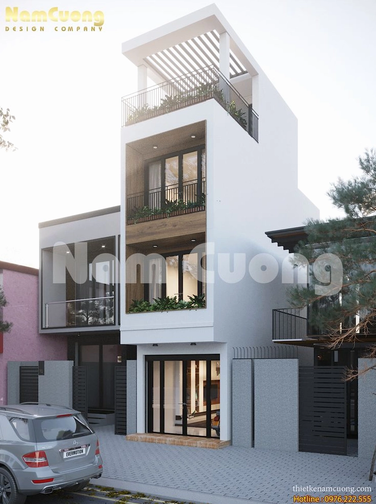 Minh họa cách vẽ ngôi nhà thông minh và hiện đại