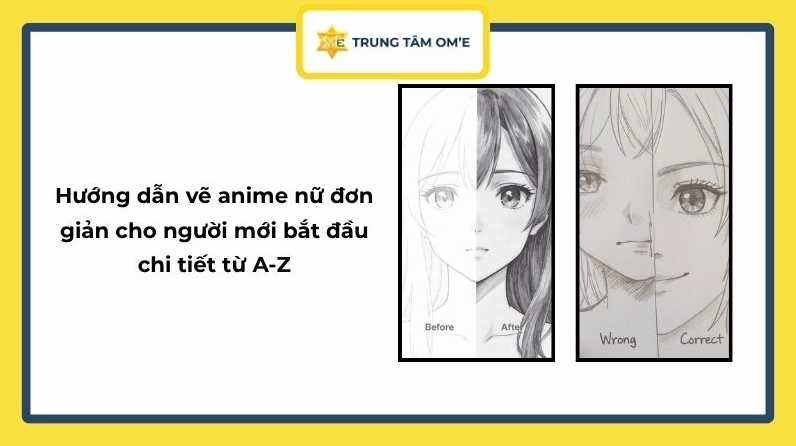 Minh họa cách vẽ tóc nữ đơn giản cho khuôn mặt