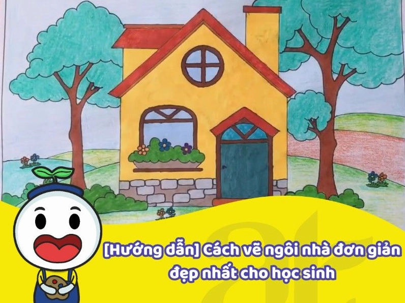 Ngôi nhà đơn giản được vẽ bởi trẻ em