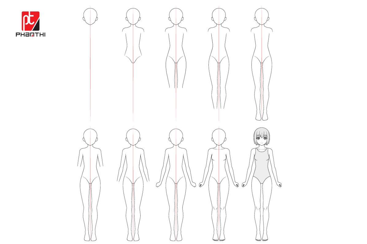 Những mẫu vẽ chibi con gái toàn thân đơn giản gồm những gì?