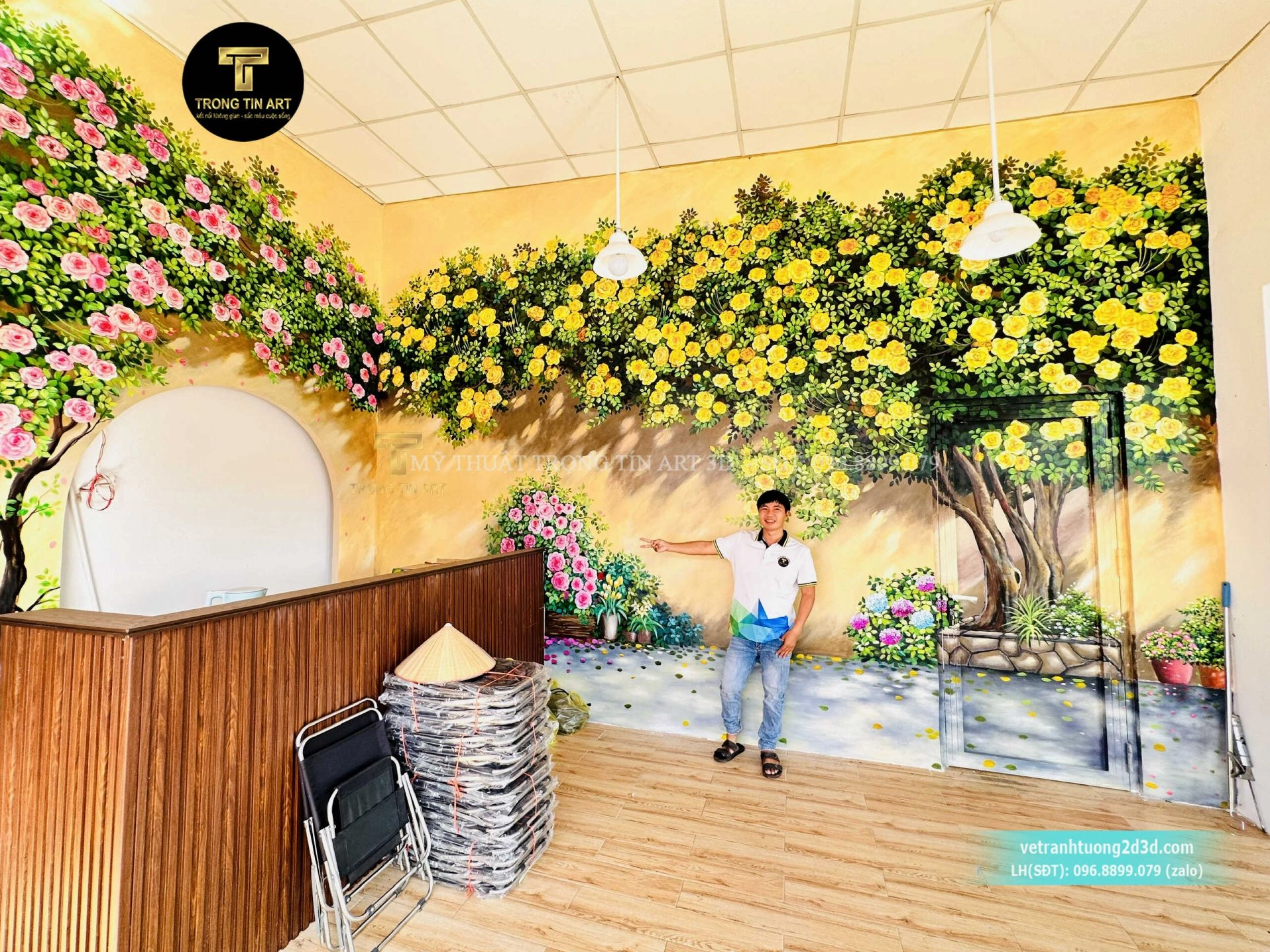 Phác thảo cấu trúc hoa hồng 3D cơ bản