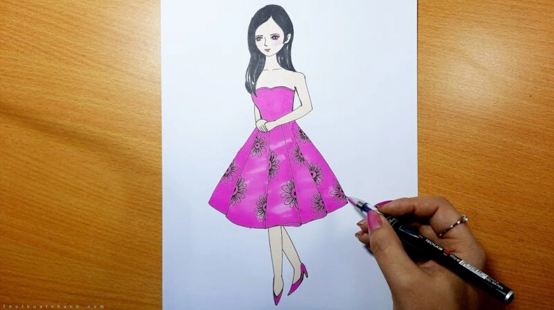Phác thảo hình dáng cơ bản cho cách vẽ con gái
