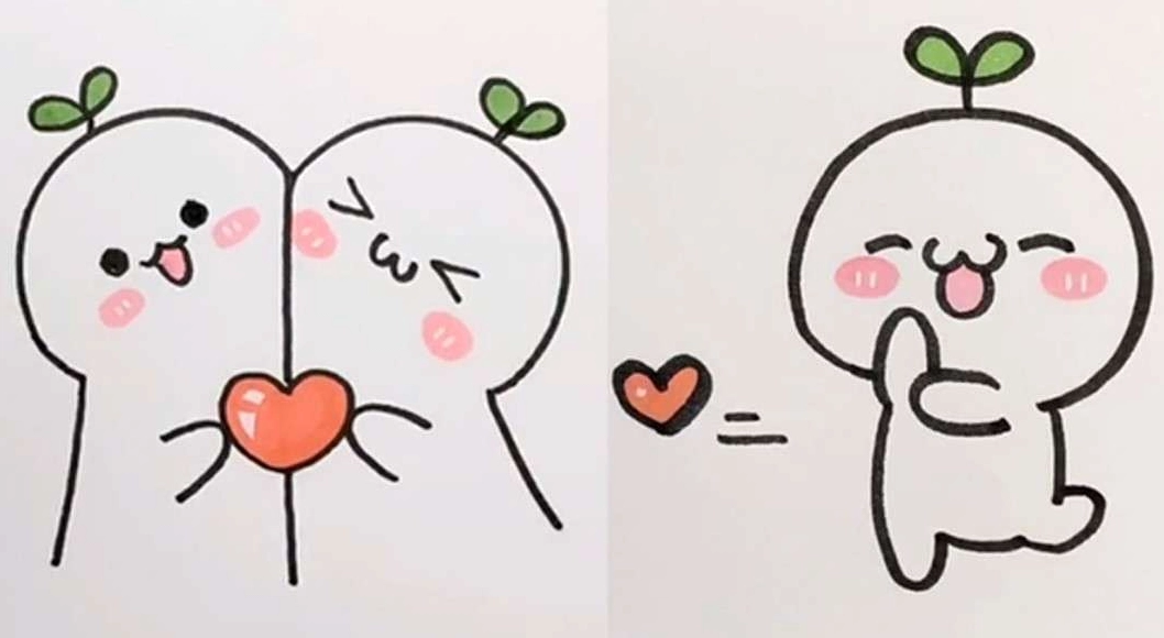 Phác thảo hình dáng cơ bản cho hình vẽ cute