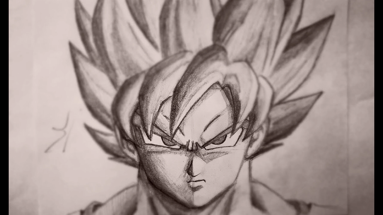 Phác thảo hình dáng cơ bản khi học vẽ Goku