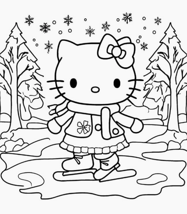 Phác thảo khung đầu Hello Kitty