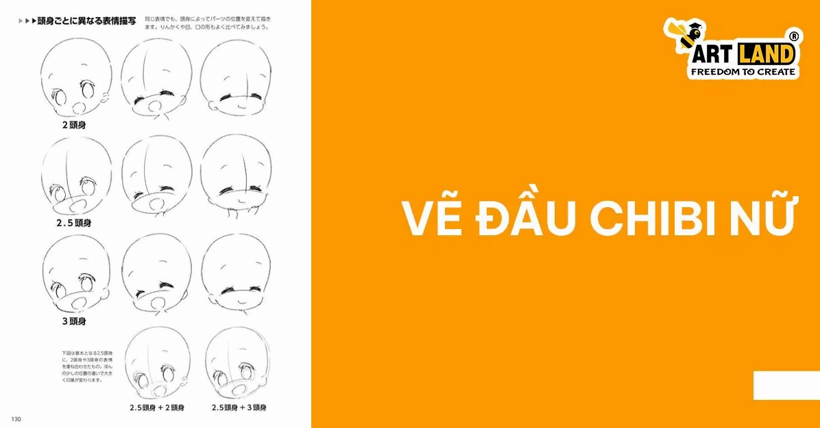 Phác thảo phần đầu chibi nữ