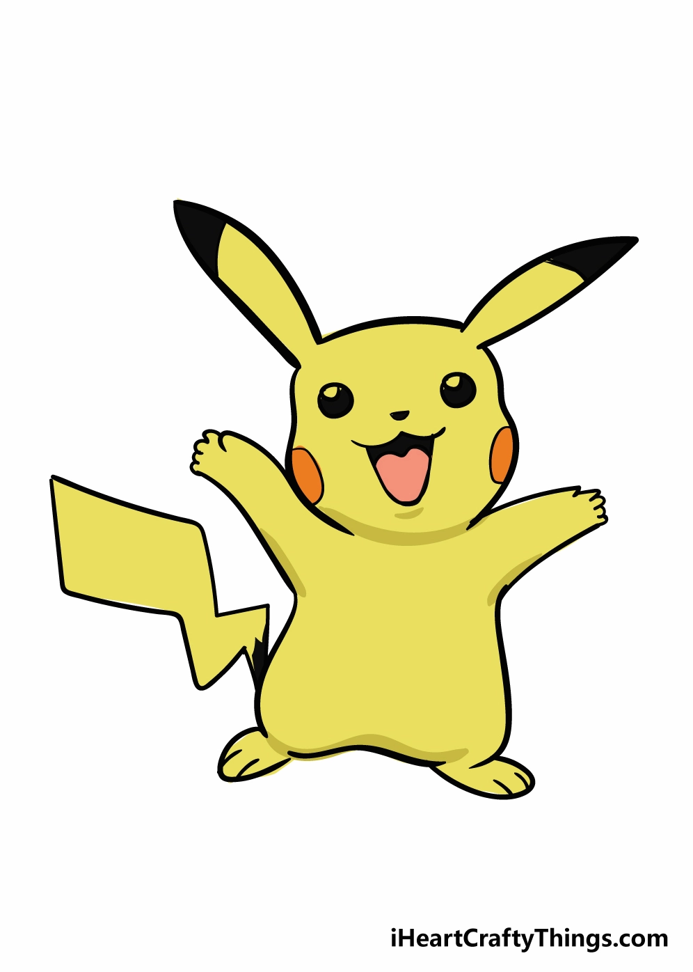 Pika7 - Vẽ tay, chân và đuôi Pikachu