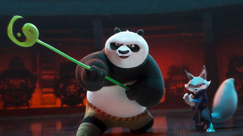 Po trong Kung Fu Panda đang tập luyện Kung Fu