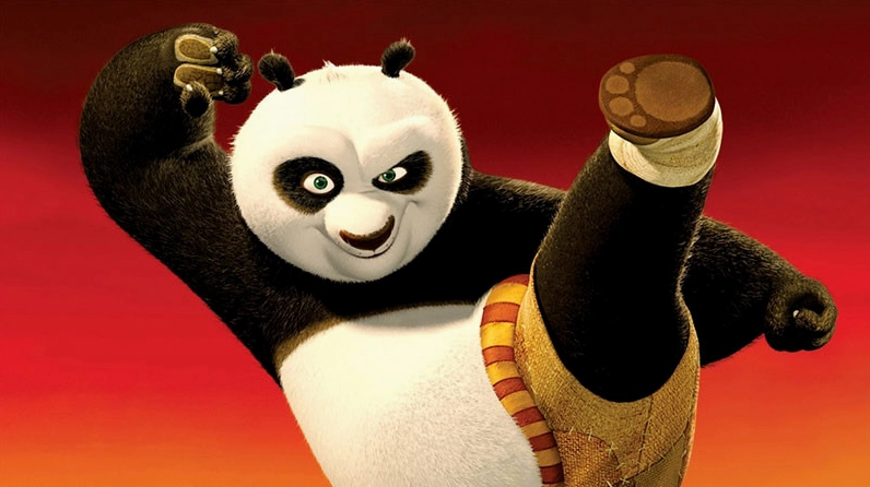 Po trong Kung Fu Panda đang thể hiện chiêu thức