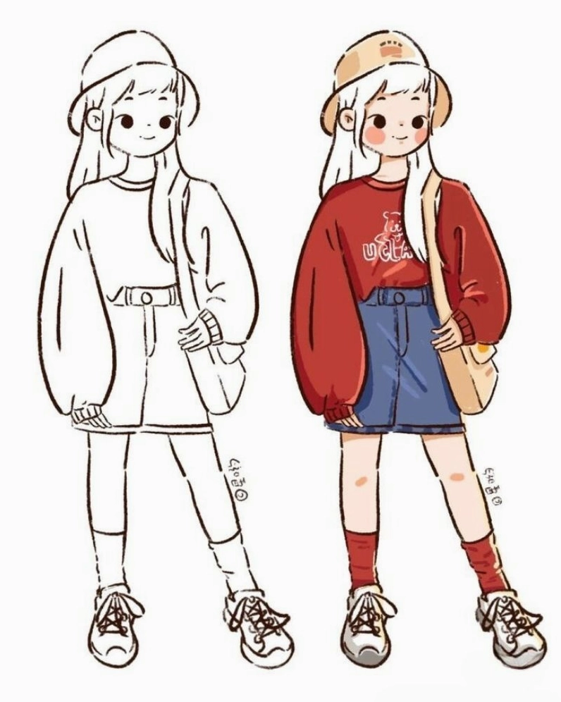 Quy trình chi tiết cách vẽ con người cute đơn giản cho người mới học
