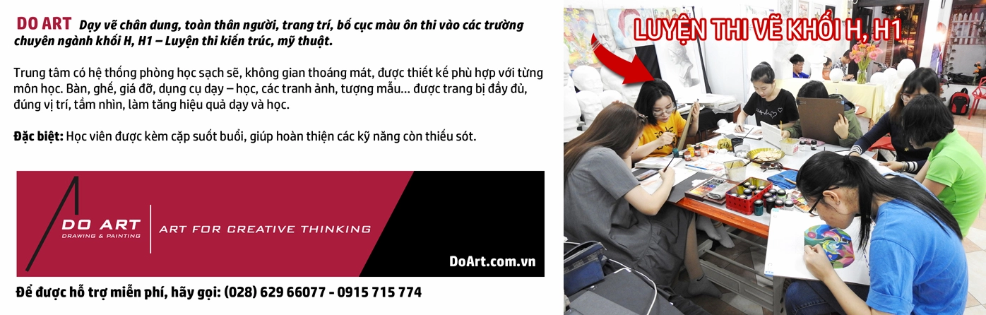 Tập luyện vẽ trang trí để chuẩn bị cho các kỳ thi