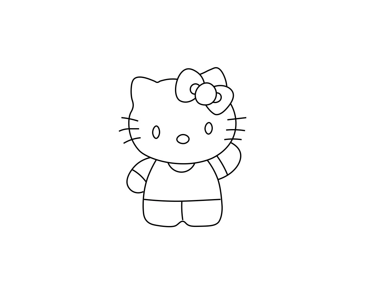 Thành phẩm vẽ Hello Kitty - mẫu 3