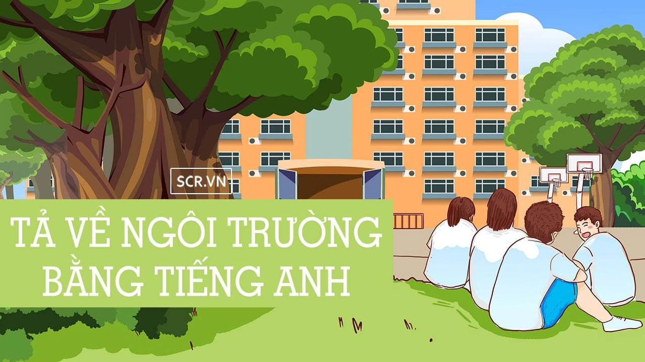Thêm chi tiết cho bài vẽ ngôi trường