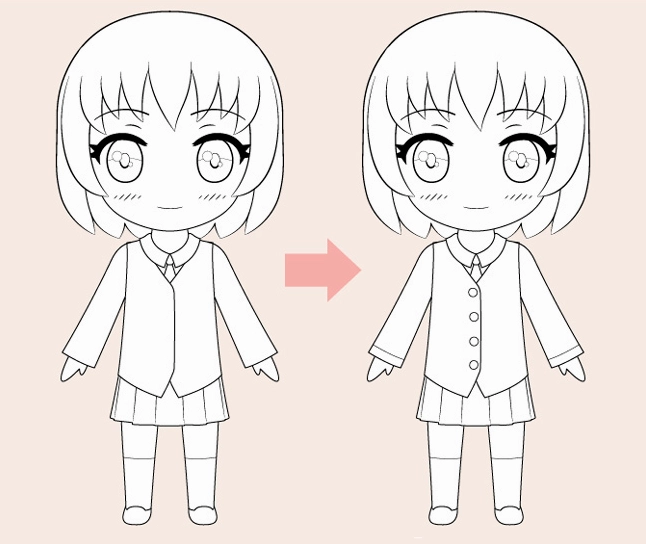 Tô màu cho nhân vật chibi nam
