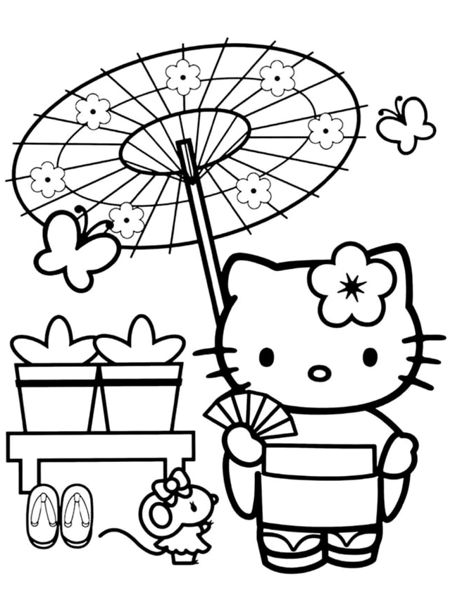 Tô màu Hello Kitty sáng tạo