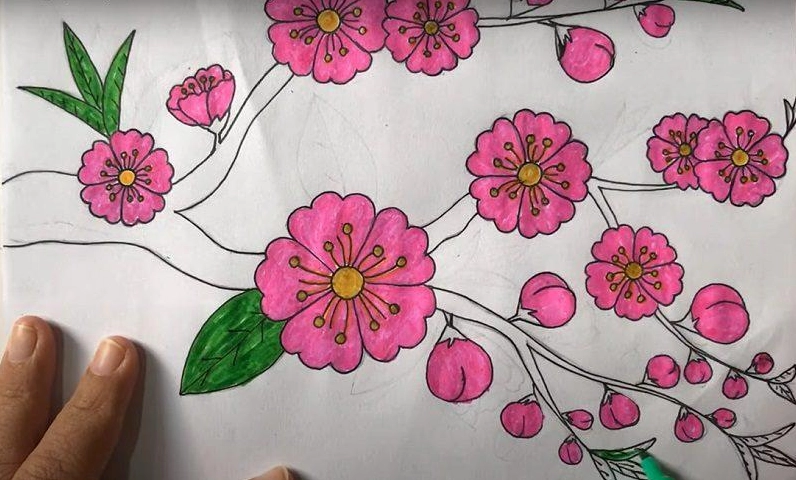 Trang trí nội thất đón xuân với tranh vẽ