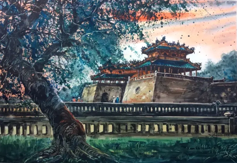 Tranh danh lam thắng cảnh Cố Đô Huế