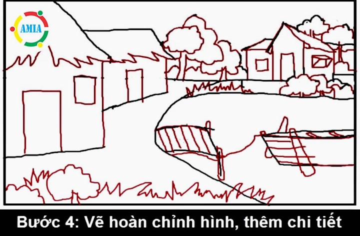 Tranh phong cảnh với hiệu ứng chiều sâu ấn tượng
