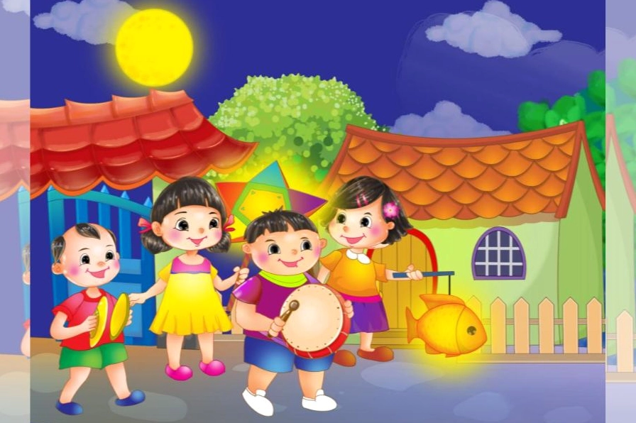 Tranh Trung thu phong cách anime đầy mới lạ