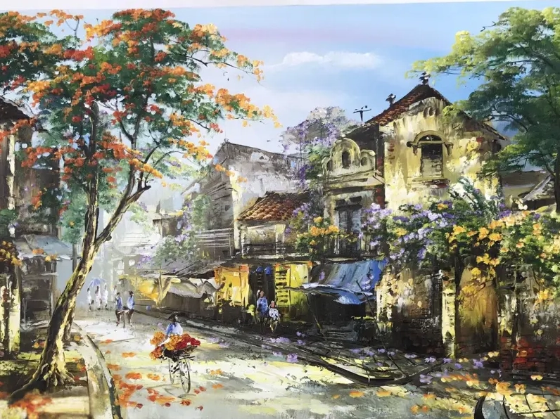 Tranh vẽ Phố cổ Hà Nội