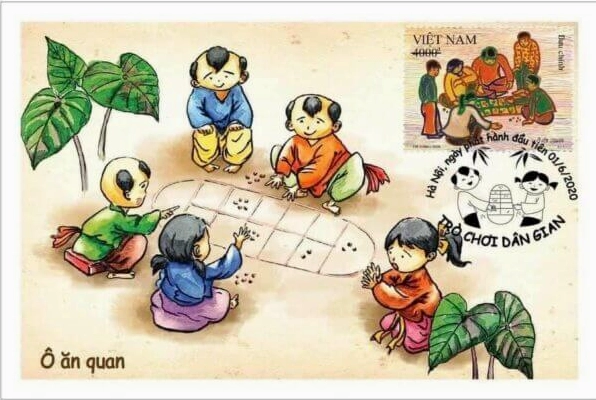 Tranh vẽ trò chơi bịt mắt bắt dê