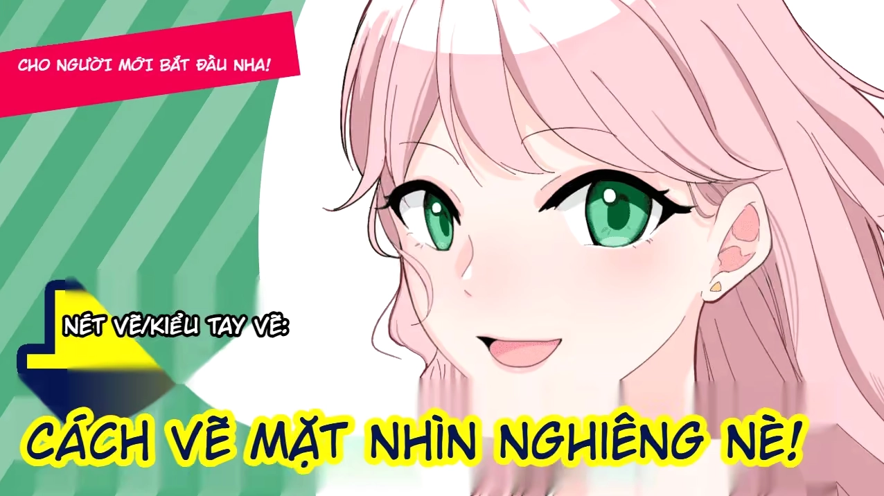 Vẽ đầu người nữ nhìn nghiêng
