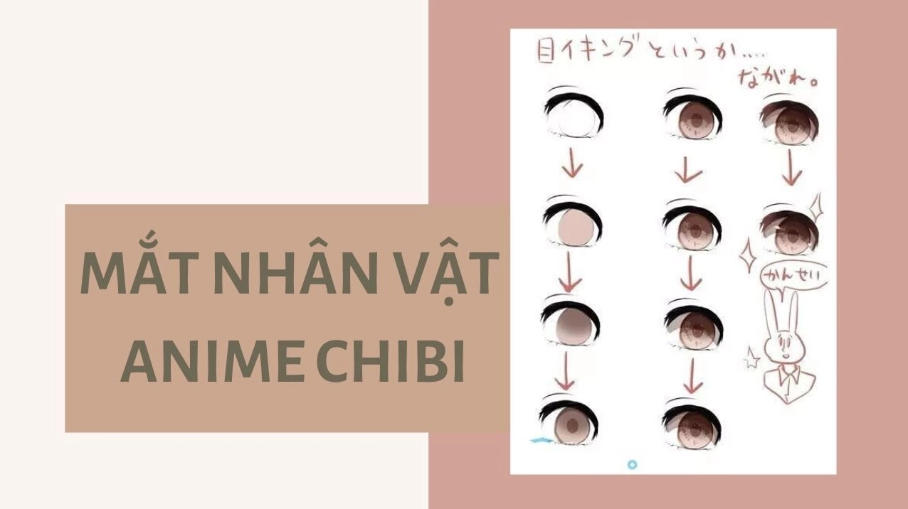 Vẽ mắt anime chibi