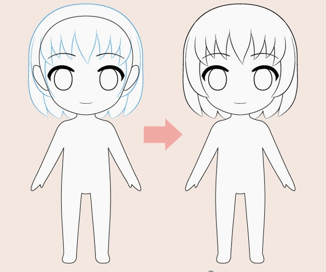 Vẽ mắt, mũi, miệng chibi