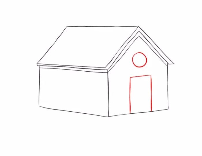 Vẽ phối cảnh hai điểm tụ cho ngôi nhà