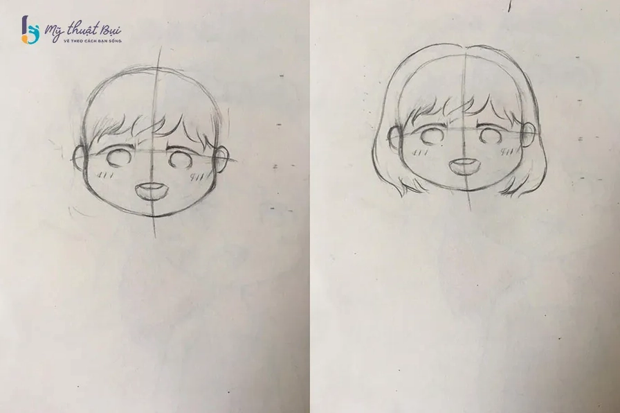 Vẽ tóc chibi