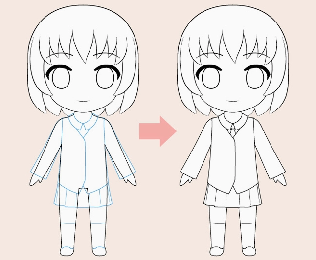 Vẽ tóc cho nhân vật chibi