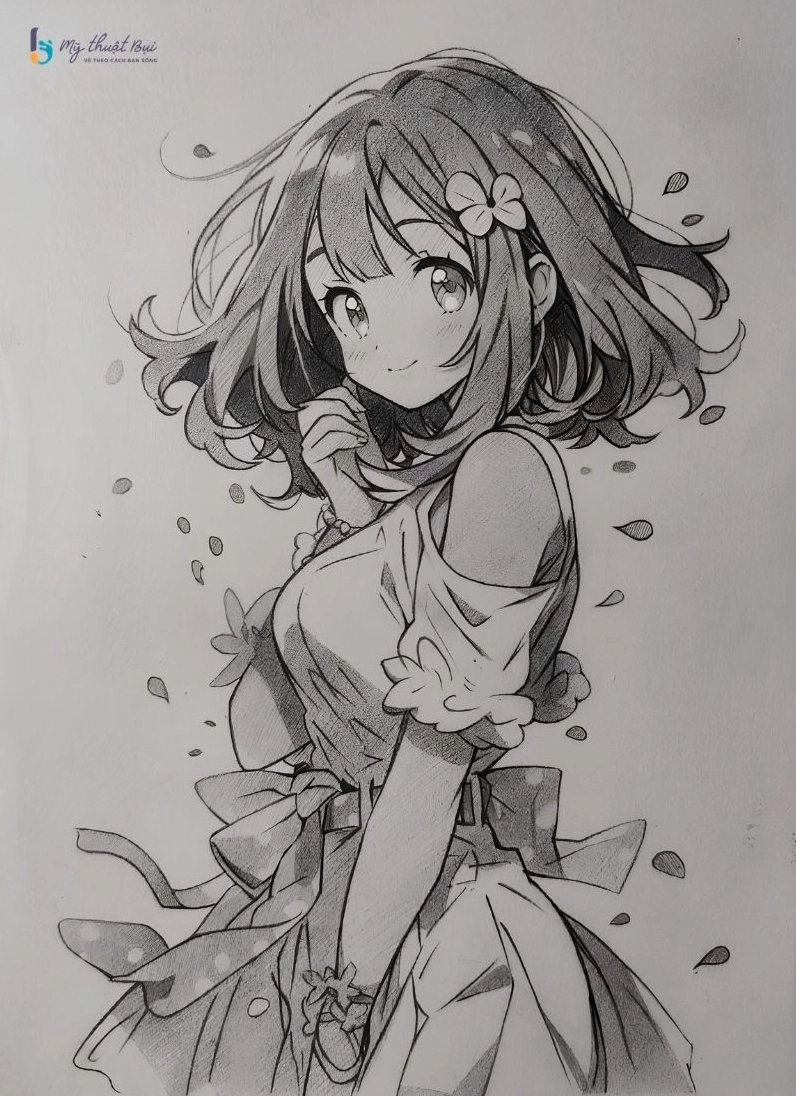 Ví dụ về cách vẽ anime nữ đẹp