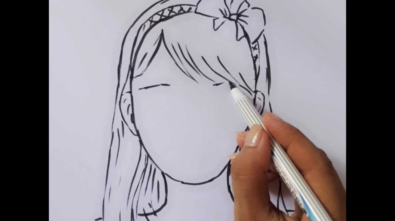 Video hướng dẫn bé tập vẽ chân dung cô gái