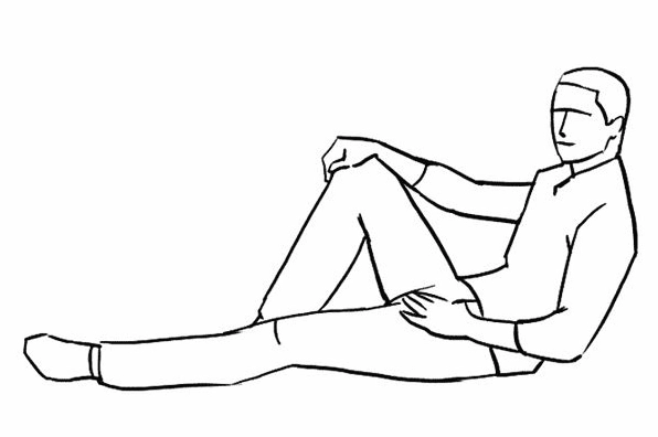 Xác định tỷ lệ và trục cơ thể khi vẽ người ngồi